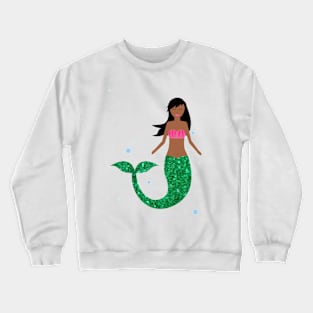 african american mermaid Crewneck Sweatshirt